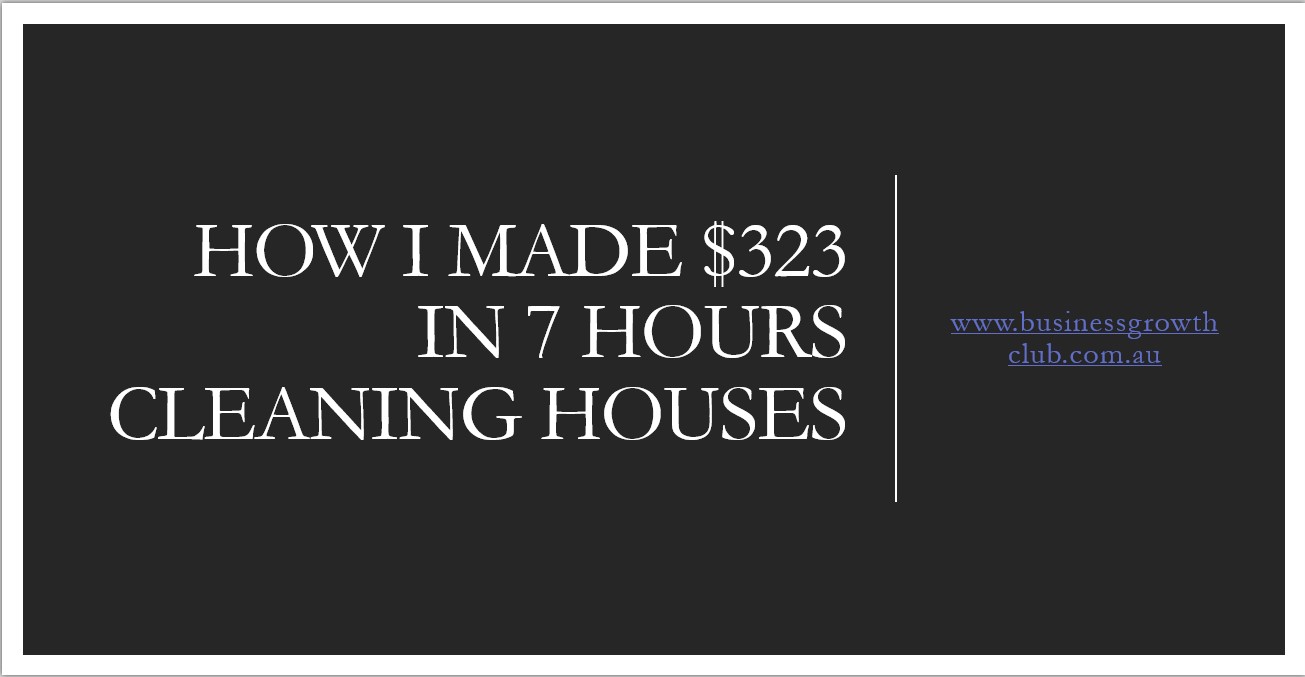 COVER How I made $323 in 7 hours cleaning houses