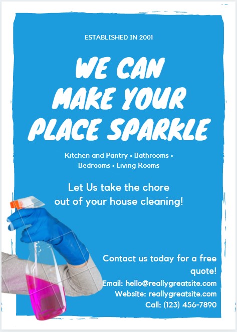 flyer cleaning Business flyers with promo offers for house cleaning companies