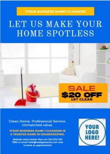 flyer example start your house cleaning business